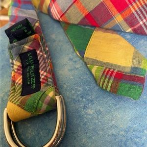 Mens Madras Lilly Pulitzer Via Palm Beach  like new belt! It is very colorful.